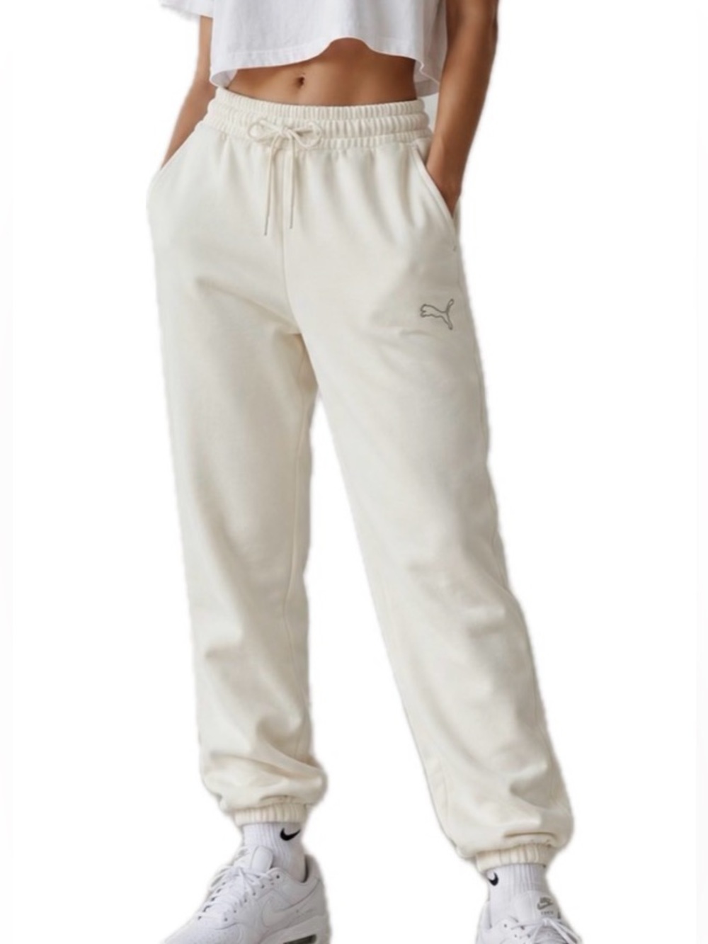 NWOT. Puma Ivory Sweat Pants. Size S